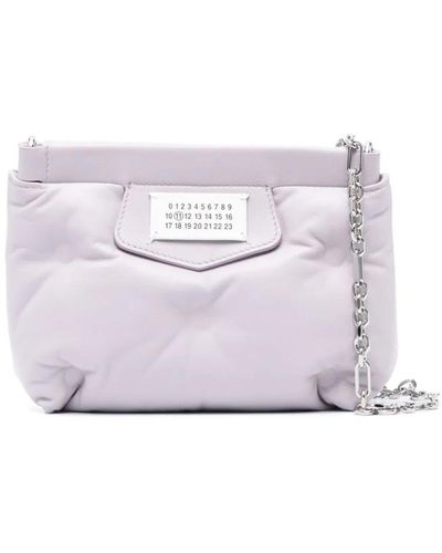 Maison Margiela Glam Slam Leather Messenger Bag - White