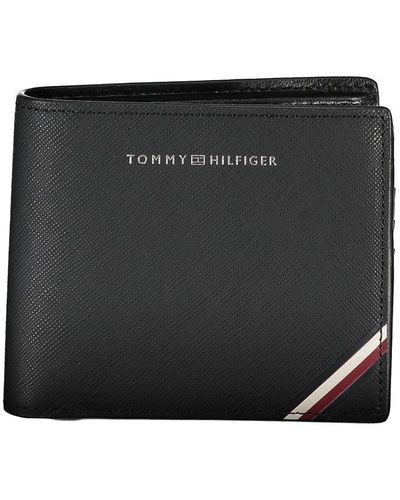 Tommy Hilfiger Elegant Leather Two-Compartment Wallet - Black