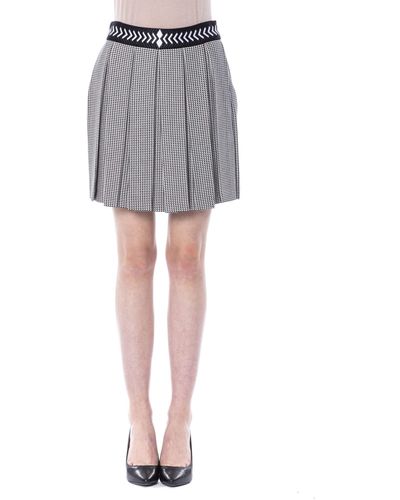 Byblos Chic Monochrome Tulip Skirt - Gray