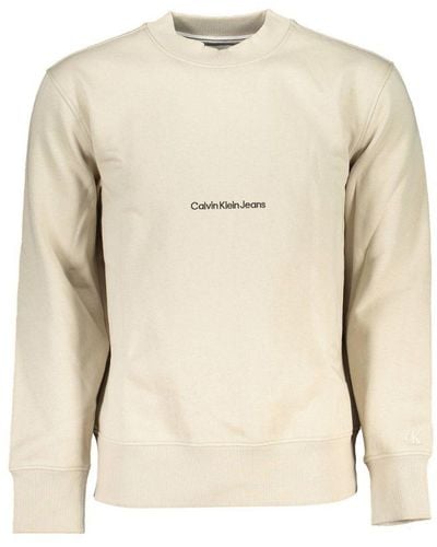 Calvin Klein Cotton Jumper - Natural
