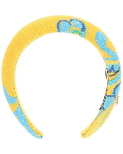 Patou Tweed Padded Headband - Yellow