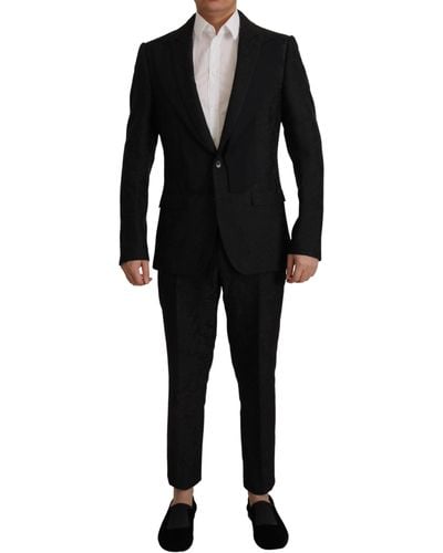 Dolce & Gabbana Polyester Formal 2 Piece Martini Suit - Black