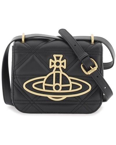 Vivienne Westwood Linda Shoulder Bag With Adjustable - Black