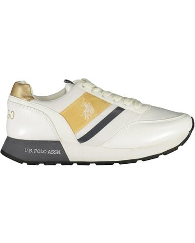 U.S. POLO ASSN. White Polyester Sneaker - Multicolor
