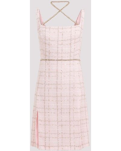 Giambattista Valli Pink Bouclé Polyamide Midi Dress