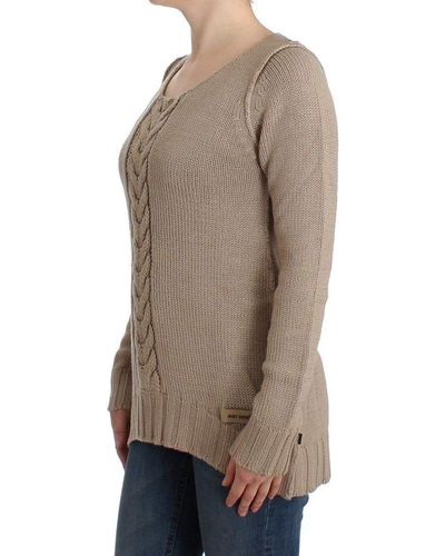 Cavalli Knitted Wool Jumper - Natural