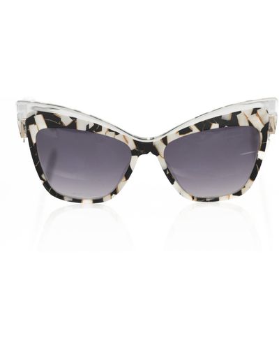 Frankie Morello Chic Cat Eye Sunglasses With Pearly Accent - Multicolour