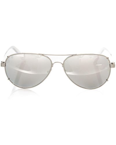 Frankie Morello Elegant Aviator Eyewear With Smoked Lenses - Metallic