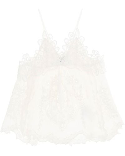 Isabel Marant "Victoria Lace Top With Elegant - White