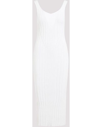 Khaite White Ottilie Cotton Midi Dress