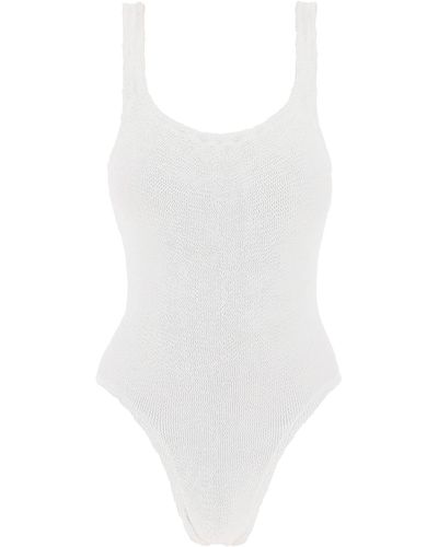 Hunza G Square Neck Swimsuit - White