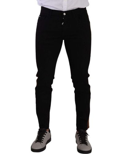 Dolce & Gabbana Slim Fit Skinny Denim Jeans - Black
