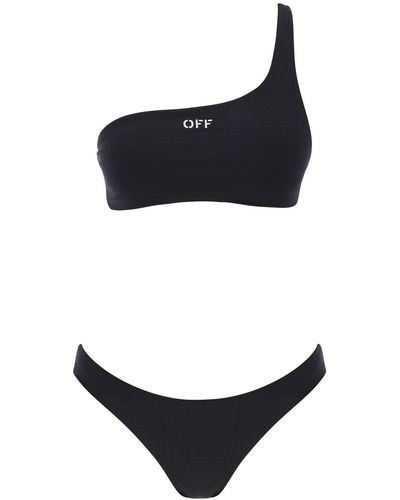 Off-White c/o Virgil Abloh Off Embroidered Logo Bikini Set With - Black