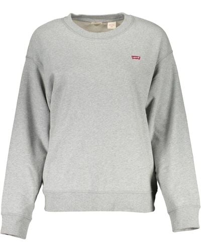 Levi's Chic Cotton Round Neck Sweatshirt - Gray