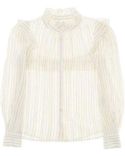 Isabel Marant Isabel Marant Etoile "Striped Cotton Blouse By Id - White