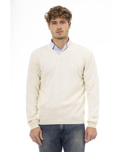 Sergio Tacchini White Wool Sweater - Natural