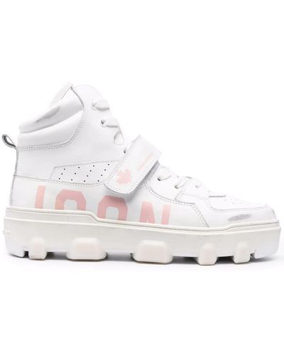 DSquared² Icon Basket High - White