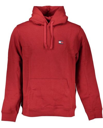Tommy Hilfiger Chic Hooded Cotton Sweatshirt - Red