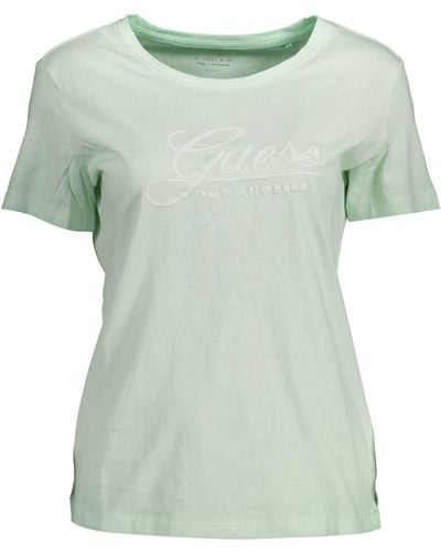 Guess Cotton Tops & T-shirt - Green