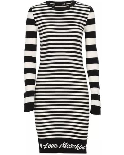 Love Moschino Striped Dress - Black