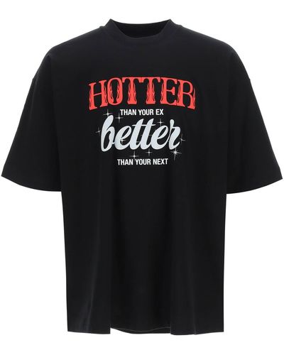 Vetements Hotter Than Your Ex Print T-shirt - Black