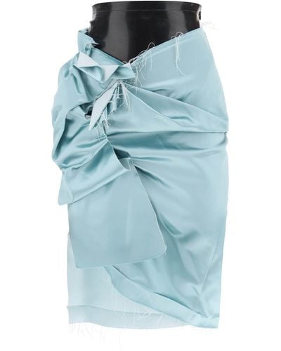 Maison Margiela Decortique Skirt With Built In Briefs In Latex - Blue