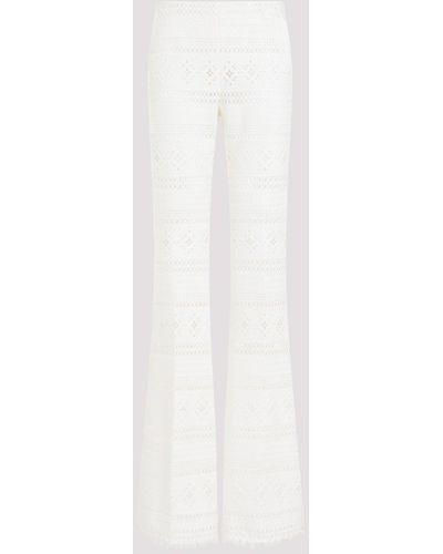 Ermanno Scervino White Polyester Trousers