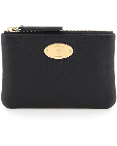 Mulberry Grained Leather Coin Pouch - Black