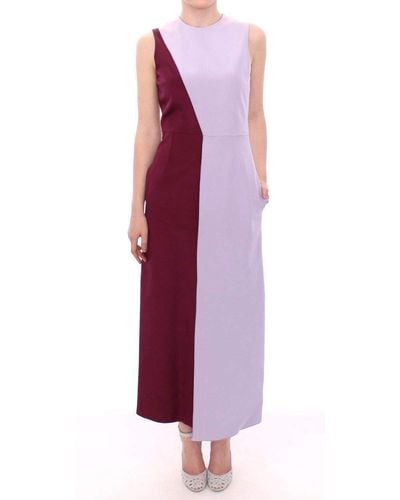 CASASOLA Purple Lavender Gown Maxi Silk Long Dress