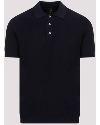 Dunhill Ink Textured Cotton Polo - Black