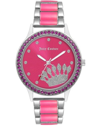 Juicy Couture Silver Watch - Pink