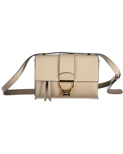 Coccinelle Beige Leather Handbag - Natural