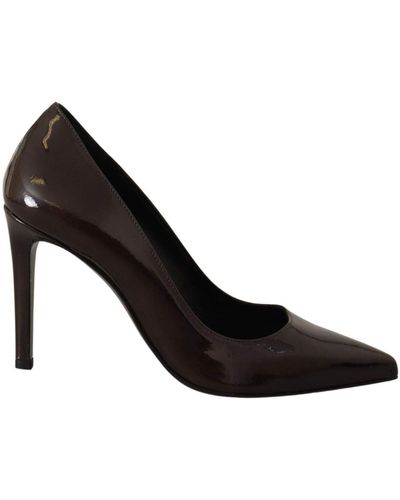 Sofia Elegant Leather Heels Pumps - Black
