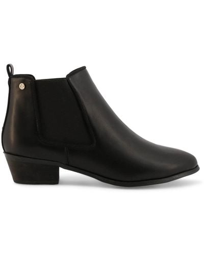 Roccobarocco Round Toe Ankle Boots - Black