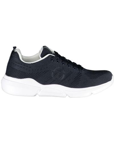 Sergio Tacchini Stylish Lace-Up Sneakers With Contrast Details - Blue