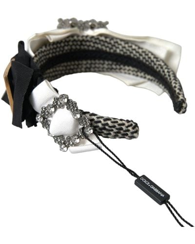 Dolce & Gabbana Crystal Embellished Headband Diadem - Metallic