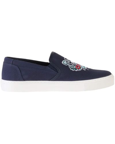 KENZO Elegant Slip-On Sneakers With Rubber Sole - Blue