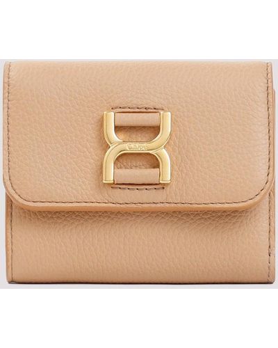 Chloé Beige Marcie Leather Wallet - Natural