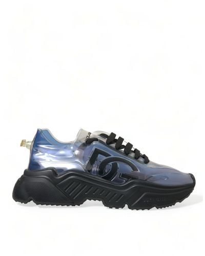 Dolce & Gabbana Blue Logo Inflatable Rubber Daymaster Trainers Shoes