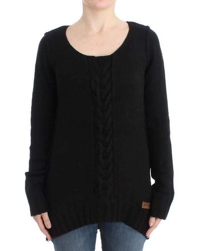 Cavalli Knitted Wool Sweater - Black