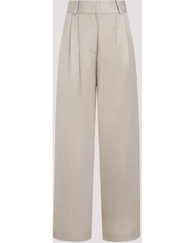 By Malene Birger Theina Piscali Acetate Trousers - Natural
