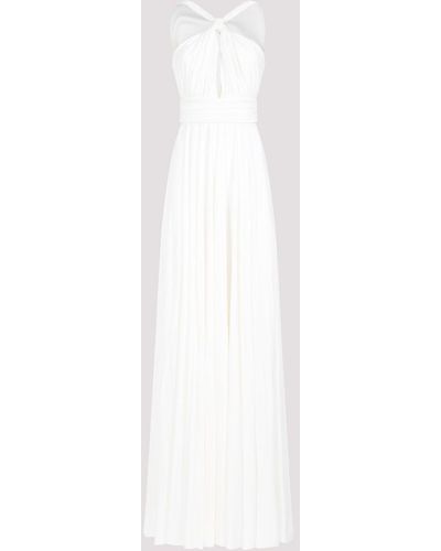 Giambattista Valli White Ivory Silk Long Dress