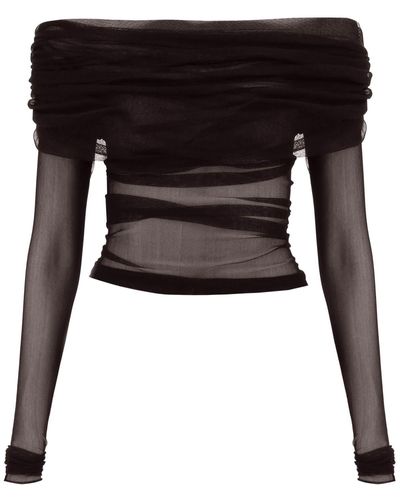 Christopher Esber "Silk Tulle Off Should - Black