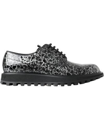 Dolce & Gabbana Sophisticated Two-Tone Derby Shoes - Black