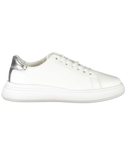 Calvin Klein Chic Sneakers With Contrast Details - White