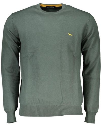 Harmont & Blaine Sophisticated Crew Neck Embroidered Jumper - Green