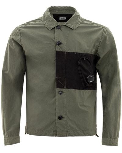 C.P. Company Buttons Poplin Overshirt - Green
