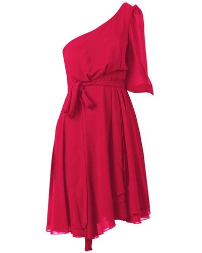 Pinko Fuchsia Polyester Dress - Red