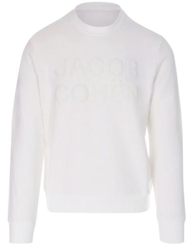 Jacob Cohen Elegant Cotton Blend Sweatshirt - White