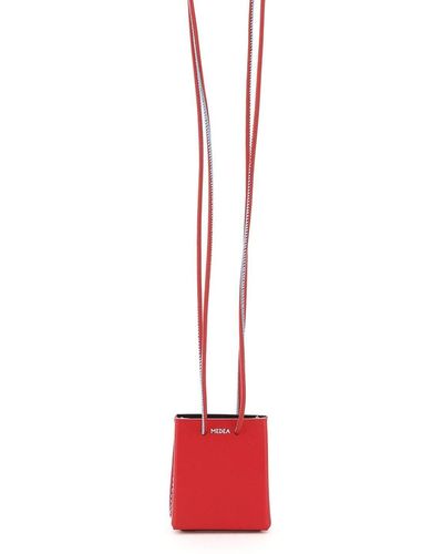 MEDEA Mini Longstrap Leather Micro Bag - Red